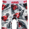 Psd Underwear - Boys Red Cash Boxer Briefs With Fun Print Designs