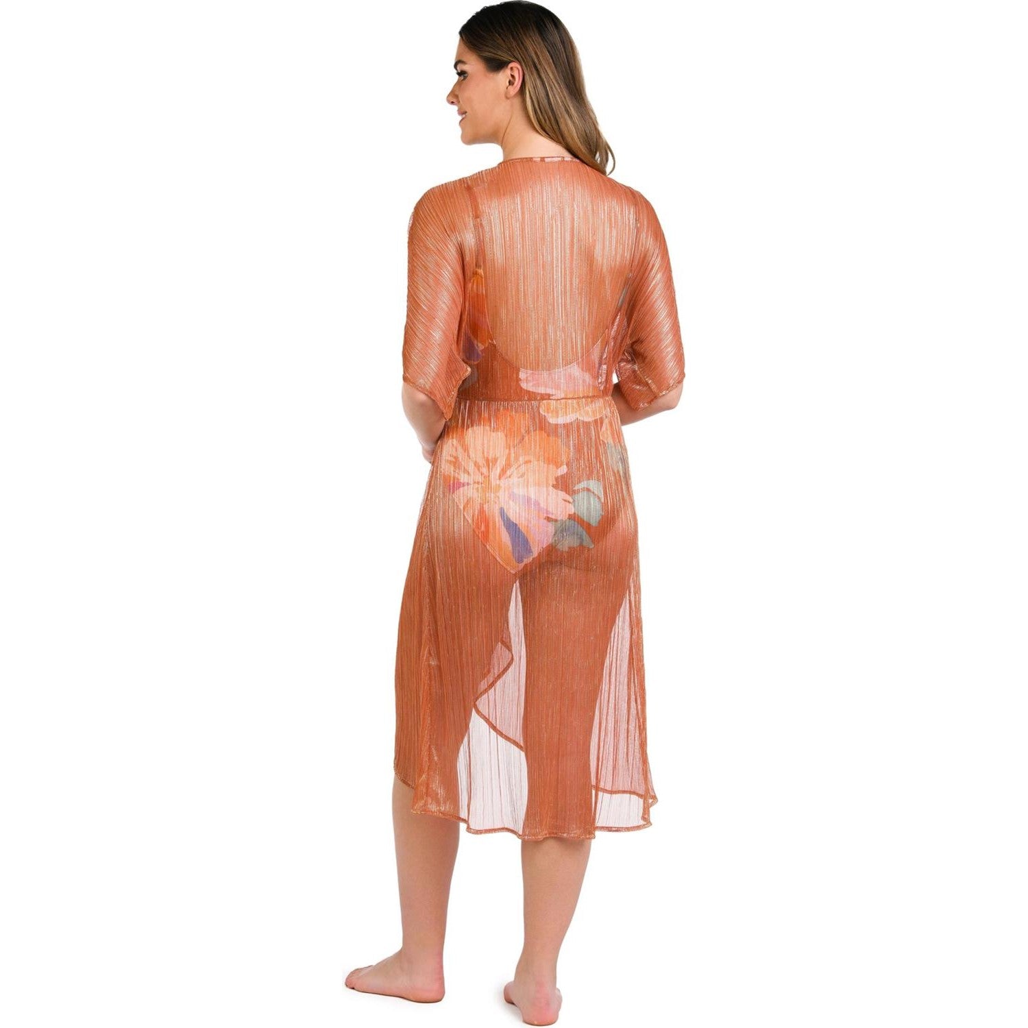 La Blanca - Womens Golden Hour Twist Wrap Swim Cover-Up Dress Code La Blanca - Womens Golden Hour Twist Wrap Swim Cover-Up Dress Code