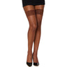 Dreamgirl - Womens Fishnet Seam Back Thigh High