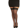 Dreamgirl - Womens Fishnet Seam Back Thigh High
