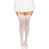 Dreamgirl - Womens Black Diamond Sheer Lace Thigh High