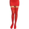 Dreamgirl - Womens Black Diamond Lace Top Thigh High