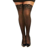 Dreamgirl - Womens Black Diamond Lace Top Thigh High