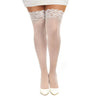 Dreamgirl - Womens Black Diamond Lace Top Thigh High