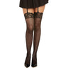 Dreamgirl - Womens Black Diamond Fishnet Lace Thigh High