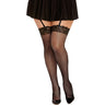 Dreamgirl - Womens Black Diamond Fishnet Lace Thigh High