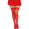 Dreamgirl - Womens Black Diamond Fishnet Lace Thigh High