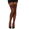 Dreamgirl - Womens Black Diamond Seam Back Thigh High