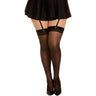 Dreamgirl - Womens Black Diamond Seam Back Thigh High