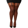 Dreamgirl - Womens Black Diamond Seam Back Thigh High