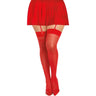Dreamgirl - Womens Black Diamond Seam Back Thigh High