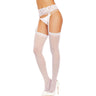 Dreamgirl - Womens Black Diamond Pantyhose With Garters