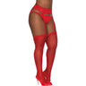 Dreamgirl - Womens Black Diamond Pantyhose With Garters