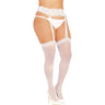 Dreamgirl - Womens Black Diamond Pantyhose With Garters