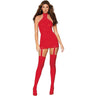 Dreamgirl - Womens Black Diamond Sheer Garter Dress Bodystocking