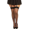 Dreamgirl - Womens Black Diamond Fishnet Thigh High