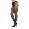 Dreamgirl - Womens Black Diamond Fence-Net Pantyhose With Knitted Panty