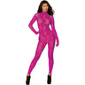 Dreamgirl - Womens Black Diamond Bodystocking With Finger Gloves