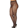 Dreamgirl - Womens Black Diamond Fishnet Rhinestone Pantyhose