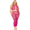 Dreamgirl - Womens Black Diamond Bralette And Long Skirt Bodystocking