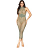 Dreamgirl - Womens Black Diamond Bodystocking Gown