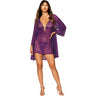 Dreamgirl - Womens Robe, Chemise And G-String Sleepwear Lingerie