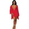 Dreamgirl - Womens Robe, Chemise And G-String Sleepwear Lingerie