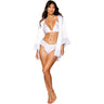 Dreamgirl - Womens Robe, Bralette, And Thong Robe Set