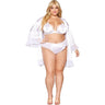 Dreamgirl - Womens Robe, Bralette, And Thong Robe Set