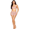Dreamgirl - Womens Bralette, Garter Skirt, And Choker Skirt Set