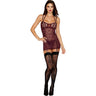 Dreamgirl - Womens Garter Slip And G-String