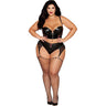 Dreamgirl - Womens Long Line Bra And Garter Panty Bra Set