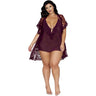 Dreamgirl - Womens Robe And Chemise Robe Set