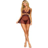 Dreamgirl - Womens Bralette, Babydoll Skirt, And G-String