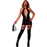 Dreamgirl - Womens Fetish Garter Slip And Flogger