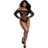 Dreamgirl - Womens Sheer Shimmery Halter Off-Shoulder Bodysuit