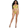 Dreamgirl - Womens Red Diamond Fishnet 2-Piece Bra Set