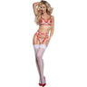 Dreamgirl - Womens Strawberry 3-Piece Bra Set