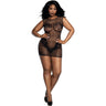 Dreamgirl - Womens Black Diamond Lace And Net Dress
