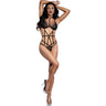 Dreamgirl - Womens Red Diamond Ring Mesh Teddy
