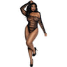 Dreamgirl - Womens Black Diamond Asymmetrical Bodysuit