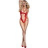 Dreamgirl - Womens Red Diamond Put On A Show Lace Teddy