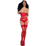 Dreamgirl - Womens Vinyl 3-Piece Bustier Set