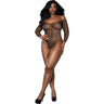 Dreamgirl - Womens Black Diamond Staple Off-Shoulder Bodysuit
