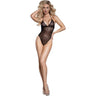 Dreamgirl - Womens Red Diamond Nightsky Sequin Mesh Teddy