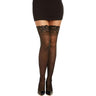 Dreamgirl - Sheer Thigh High Stockings With Lace Top