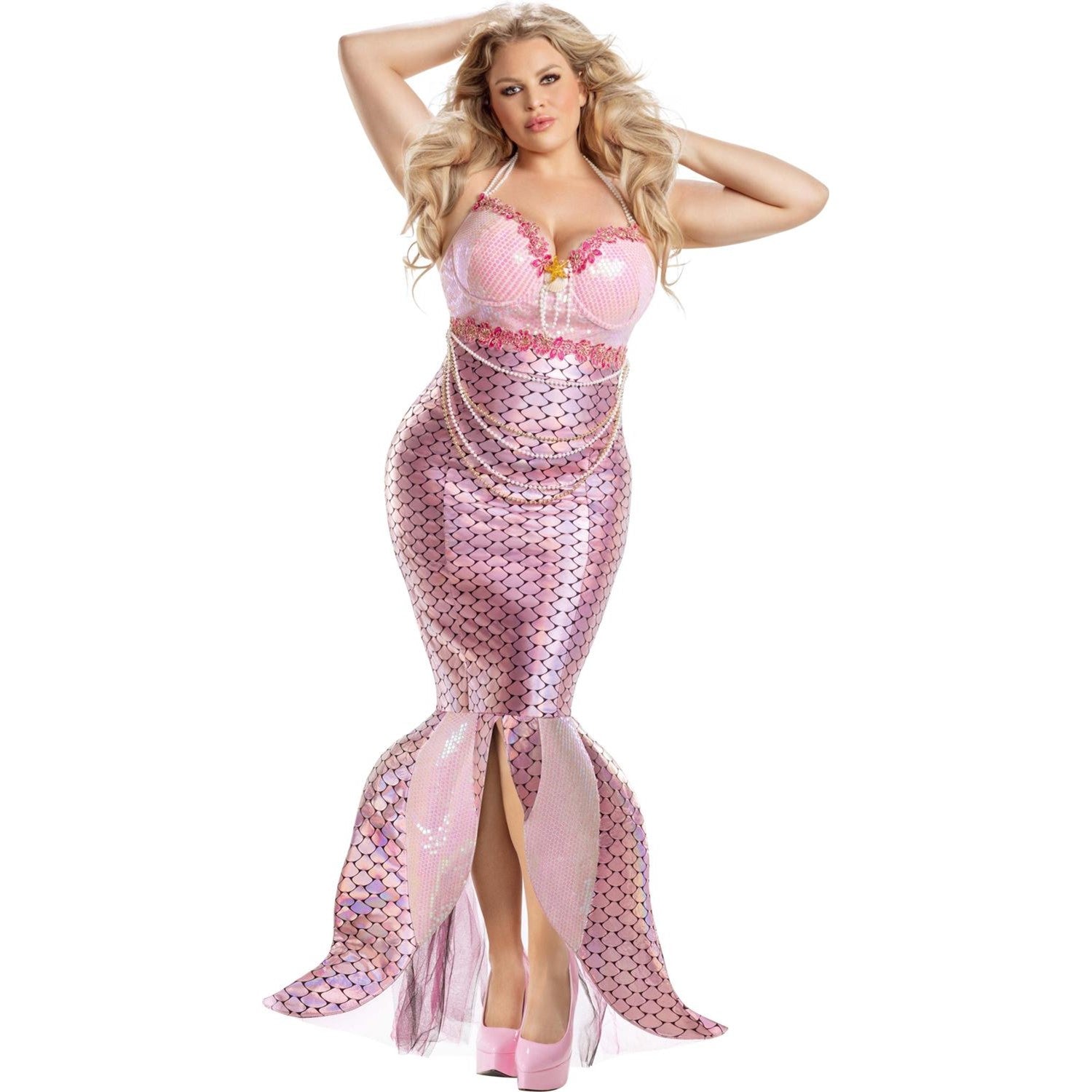 mermaid code dress mermaid code dress CD0199 STRAPLESS SEQUIN PRINTED MERMAID DRESS Blk/Teal / M