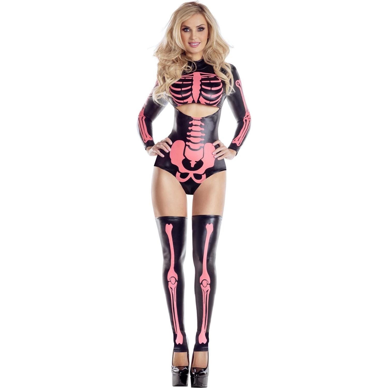 Dreamgirl - Womens Glow-In-The-Dark Sexy Skeleton Costume Dress Code Dreamgirl - Womens Glow-In-The-Dark Sexy Skeleton Costume Dress Code