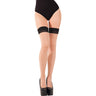Dreamgirl - Sheer Cuban Heel Thigh Highs