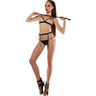 Dreamgirl - Womens Bralette And Garter With Chain Panty Set